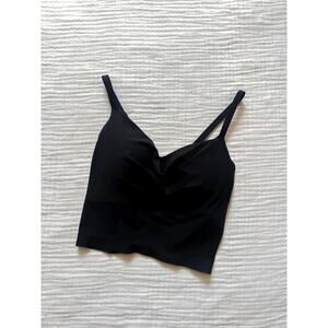 Balance Athletica Black Slouchy Neck Crop Tank